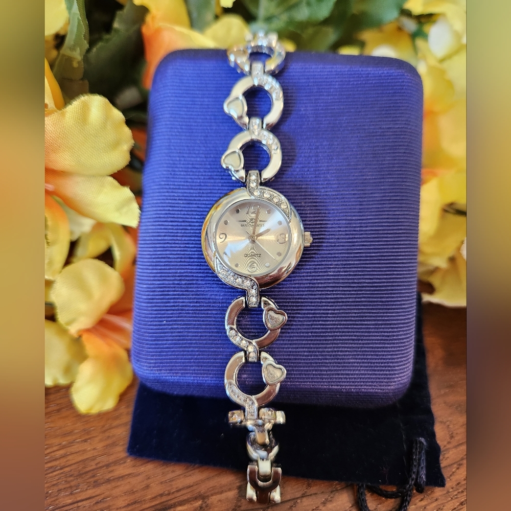 IAN Daniel's Quartz Stainless steel watch.  Beautiful circle band.  NEW BATTERY